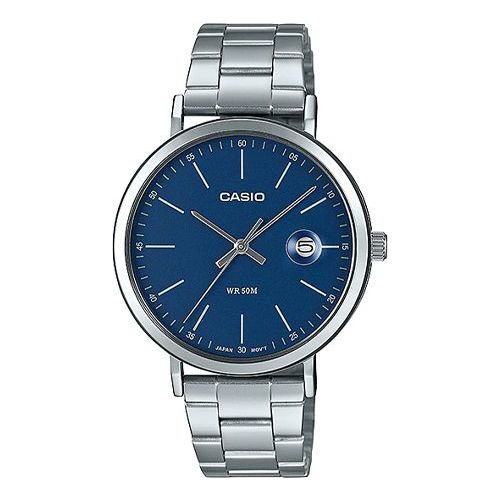 CASIO Male DRESS Japan / South Korea Fashion Sports Blue Analog MTP-E175D-2EVDF