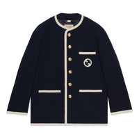 (WMNS) Gucci Retro Tweed Jacket With Embroidery 'Blue' 749578-ZANIZ-4613