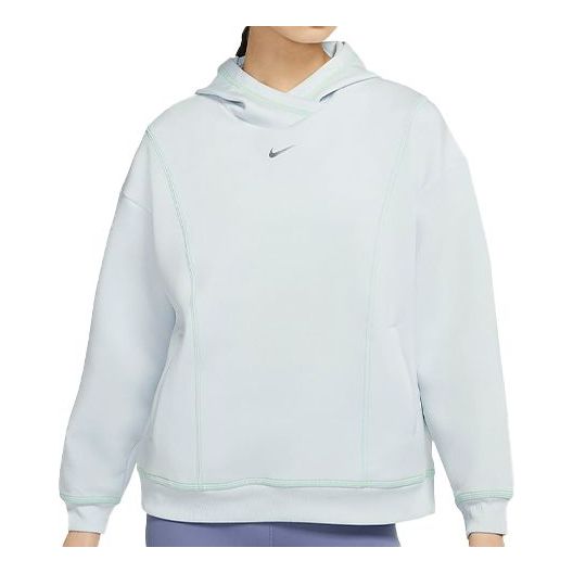 (WMNS) Nike Pro Sports Training Knit Hoodie White Gold Color CU6943-043