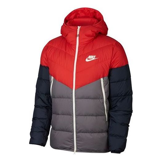 Nike Sportswear Windrunner Down Fill 'Black Red Blue' 928834-634