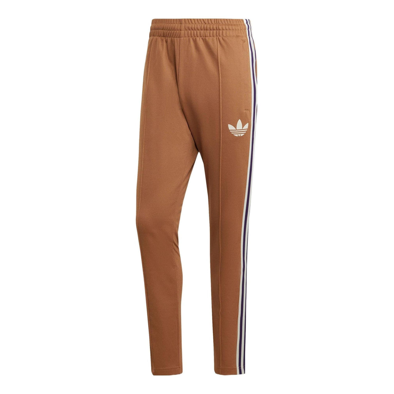 Men's adidas originals Striped Tp Side Classic Logo Printing Straight Sports Pants/Trousers/Joggers Brown IB3430