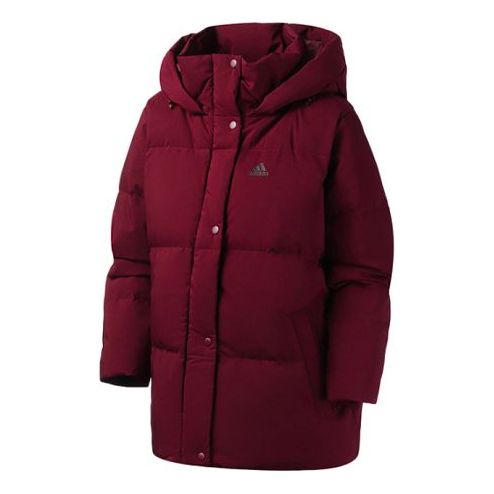 (WMNS) adidas Outdoor Short Hooded Down Jacket Purple EH3984