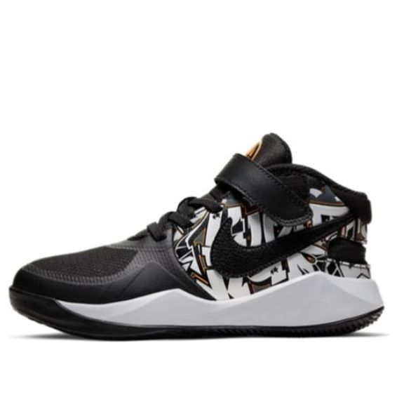 (PS) Nike Team Hustle D 9 FlyEase 'Black White Bright Orange' CQ4868-001
