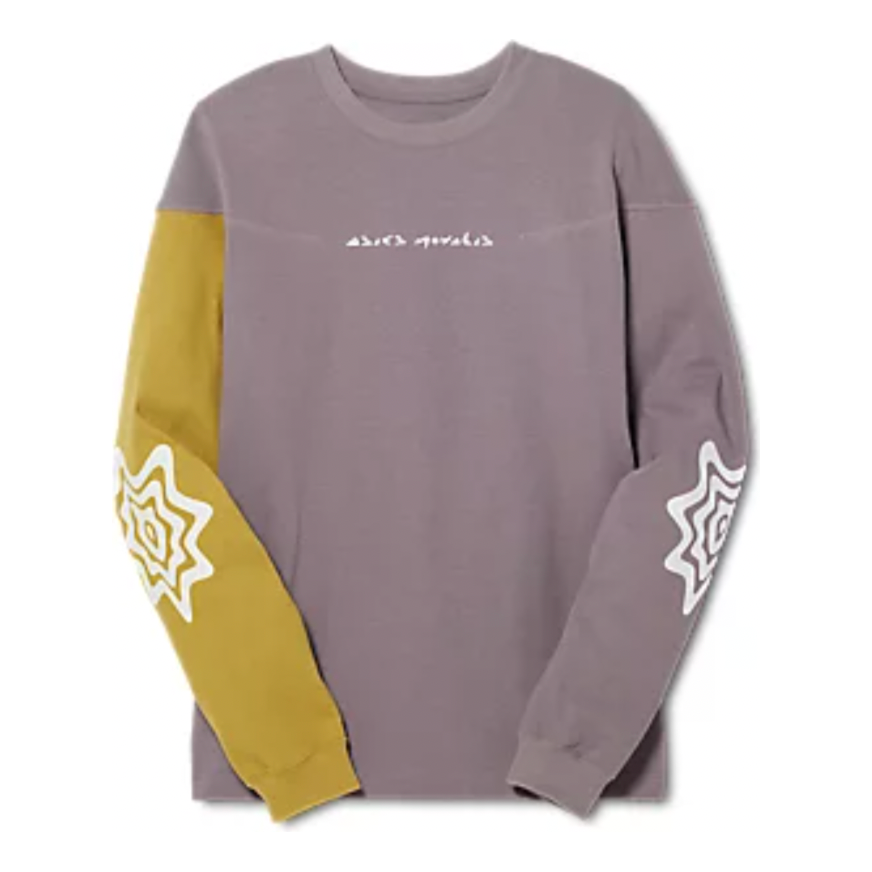 ASICS Novalis Bixance Long Sleeve Top 'Pewter Purple Medallion Yellow' 2203A232-500