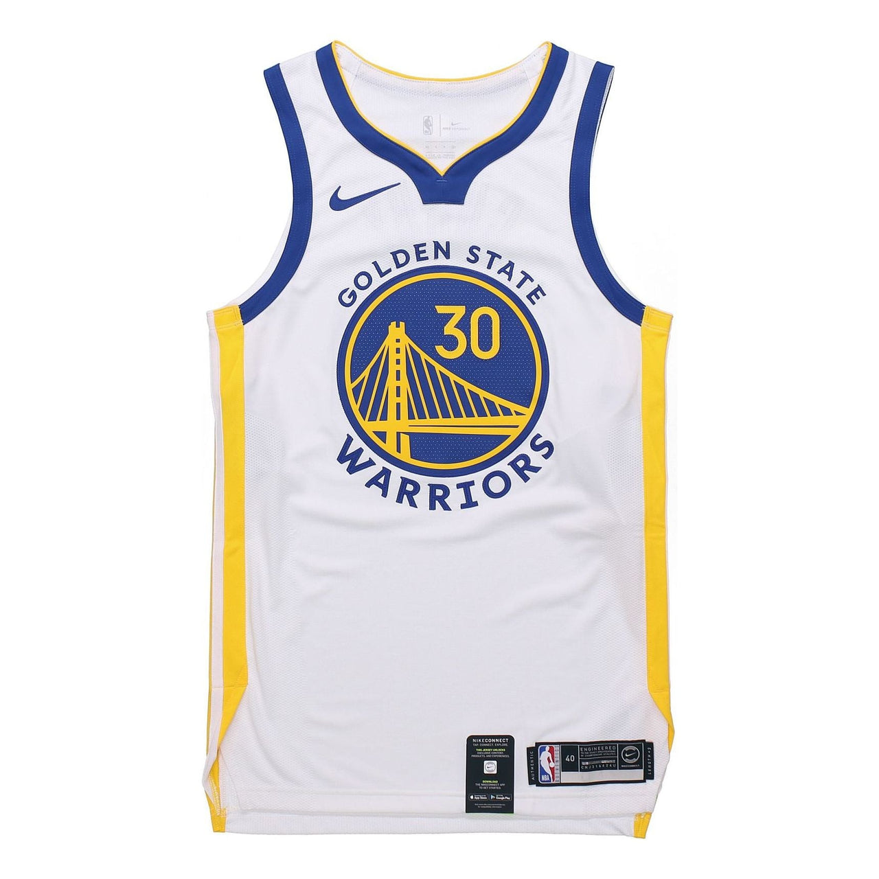 Nike NBA Jersey AU Basketball Jersey Golden State Warriors Curry For Men White AV4921-100
