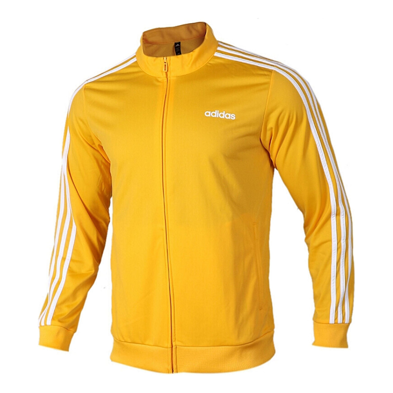 adidas Solid Color Body-Building Sports Jacket Men's Gold EI4892