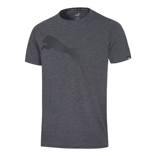 PUMA Logo Large Printing Short Sleeve Gray 593040-07
