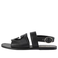 Gucci Cut-Out Detailed Interlocking G Sandals 'Black' 723627-US000-1000