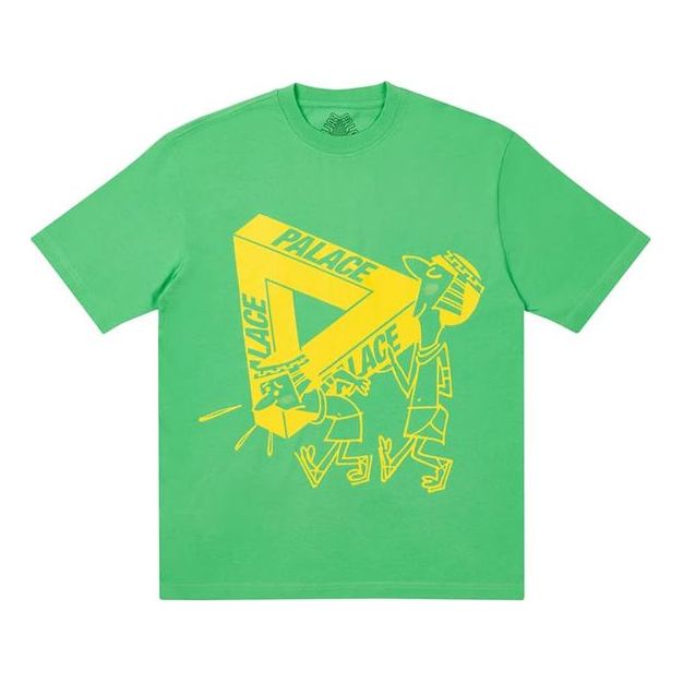 PALACE Chest Logo Round Neck Short Sleeve Unisex Green P20TS079