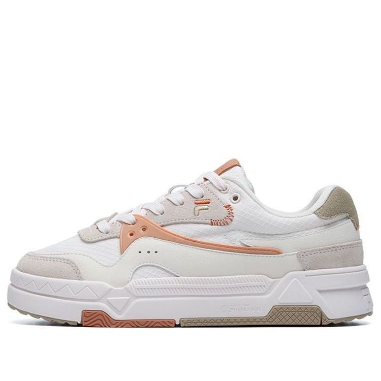(WMNS) FILA FUSION Low-Top Skate Sneakers 'White Orange' T12W145107FSS