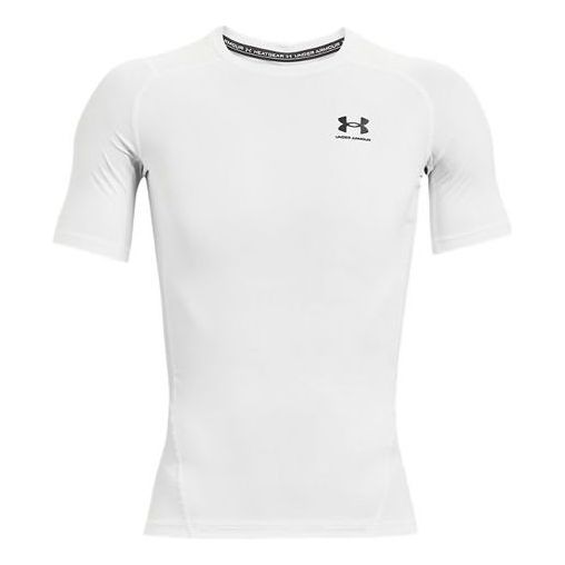 Men's Under Armour Logo Printing Round Neck Short Sleeve White 1361518-100