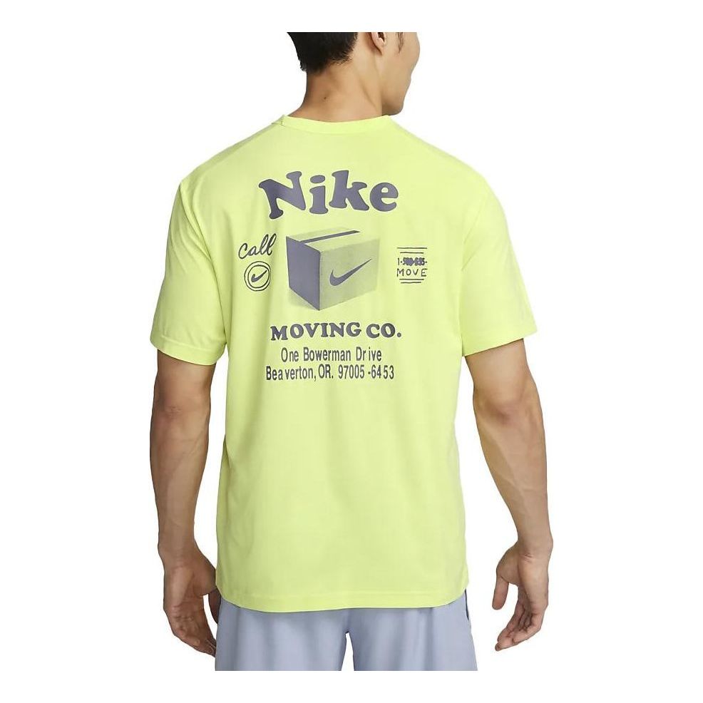 Nike Dri-FIT UV Hyverse Short-Sleeve Fitness Top 'Light Lemon Twist' DX0907-736