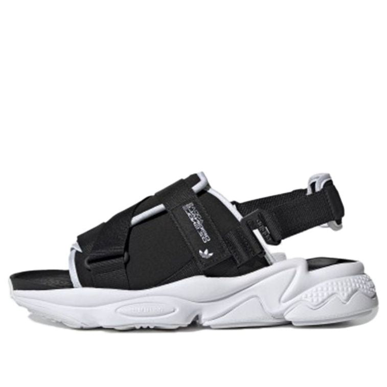 adidas originals Ozweego Sandal Fashion Velcro Casual Unisex Black White Sandals 'Black White' GZ8410