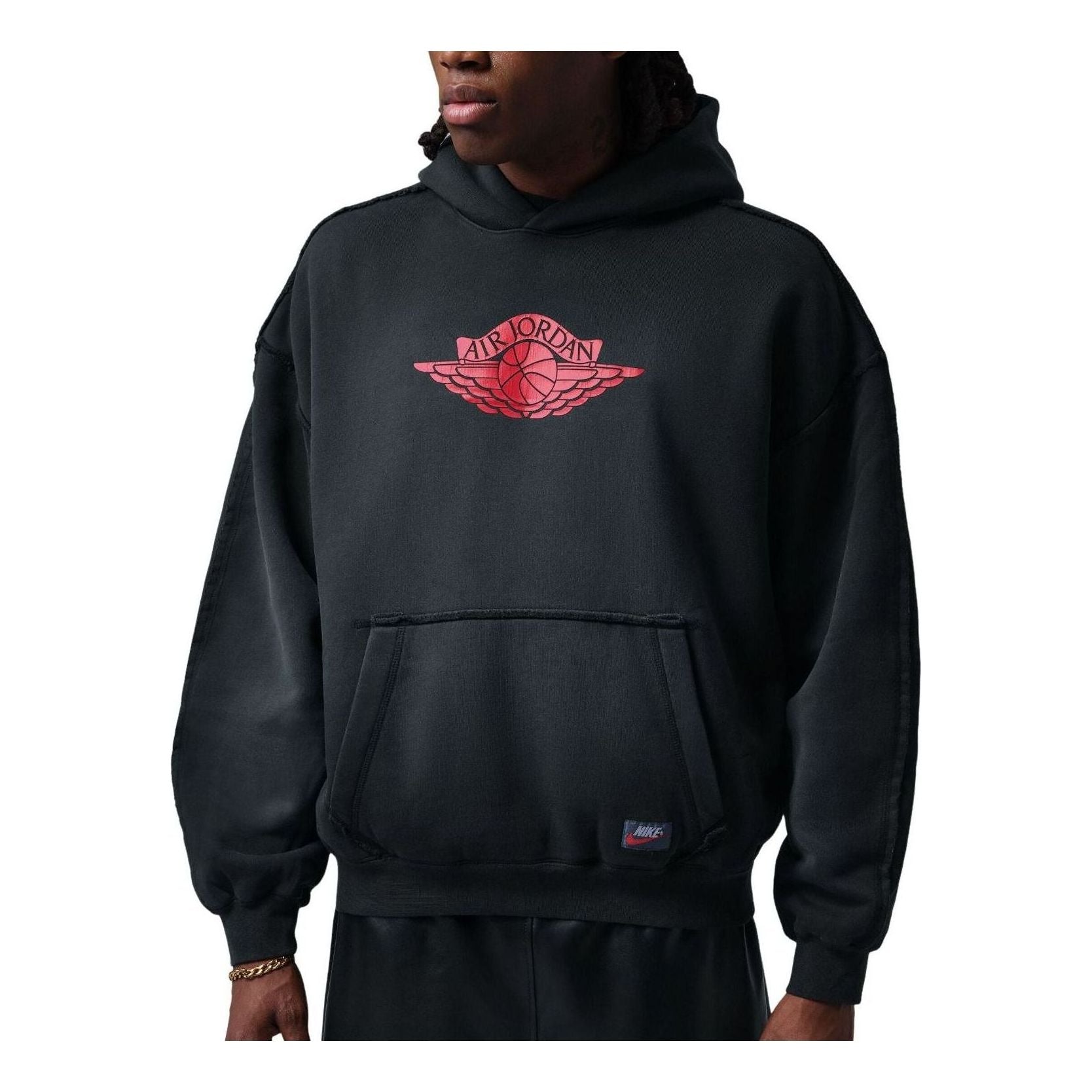 Jordan Flight Wings Fleece Hoodie 'Black University Red' IM9191-010