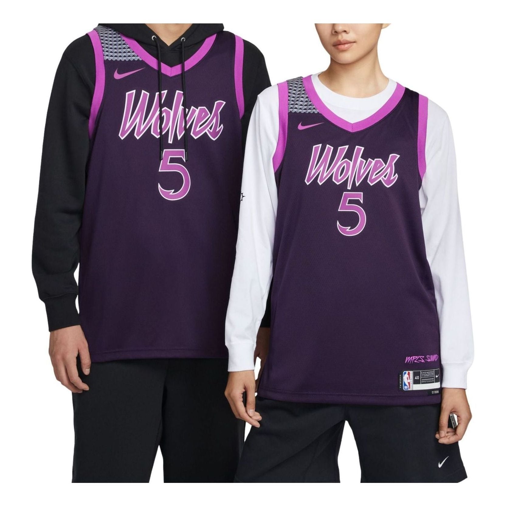 Nike NBA Anthony Edwards Minnesota Timberwolves City Edition Swingman Jersey 'Purple Dynasty' HM6334-525