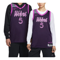 Nike NBA Anthony Edwards Minnesota Timberwolves City Edition Swingman Jersey 'Purple Dynasty' HM6334-525