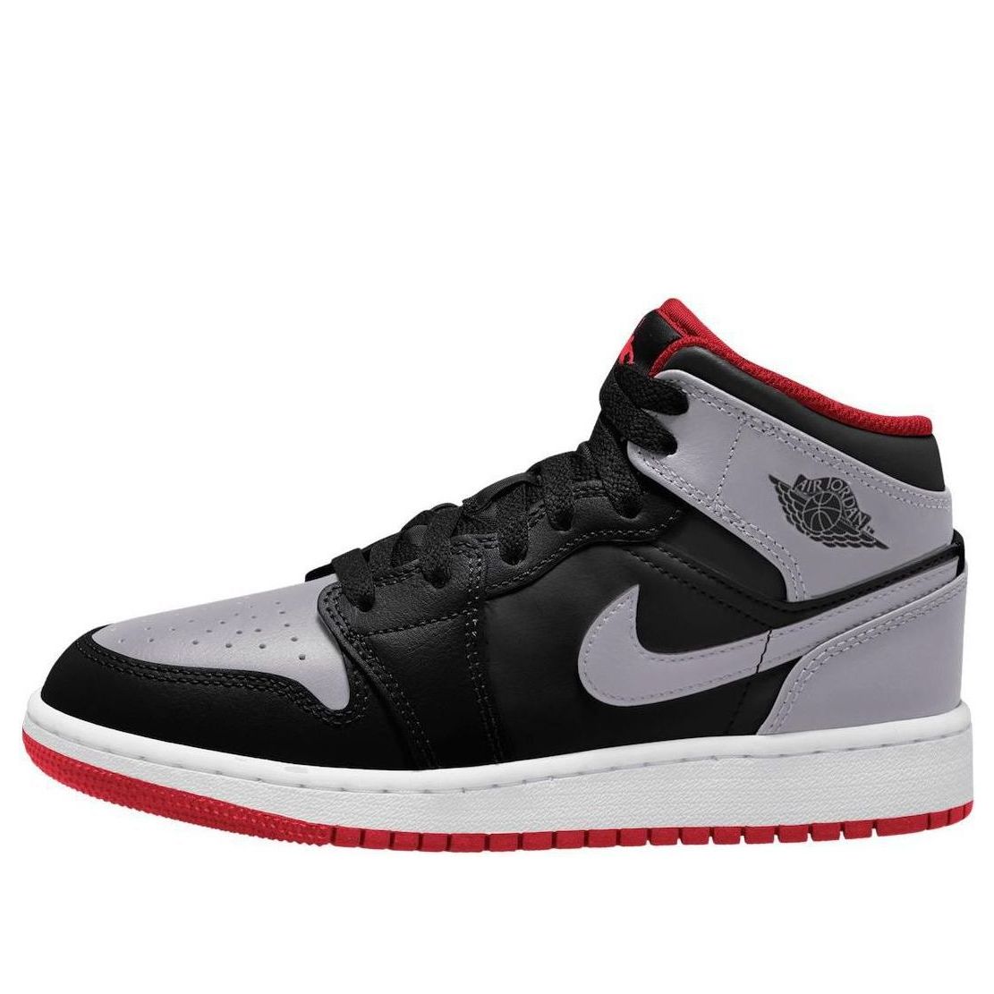 Air Jordan 1 Mid 'Black Grey Red' DQ8423-006