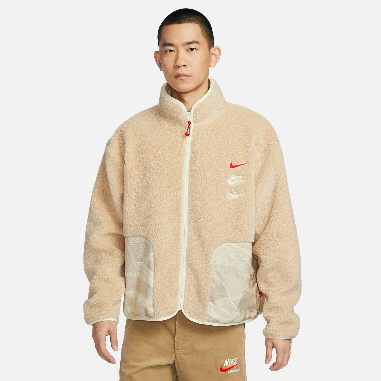 Nike Sportswear CNY High-Pile Fleece Jacket 'Sanddrift' FZ6194-126
