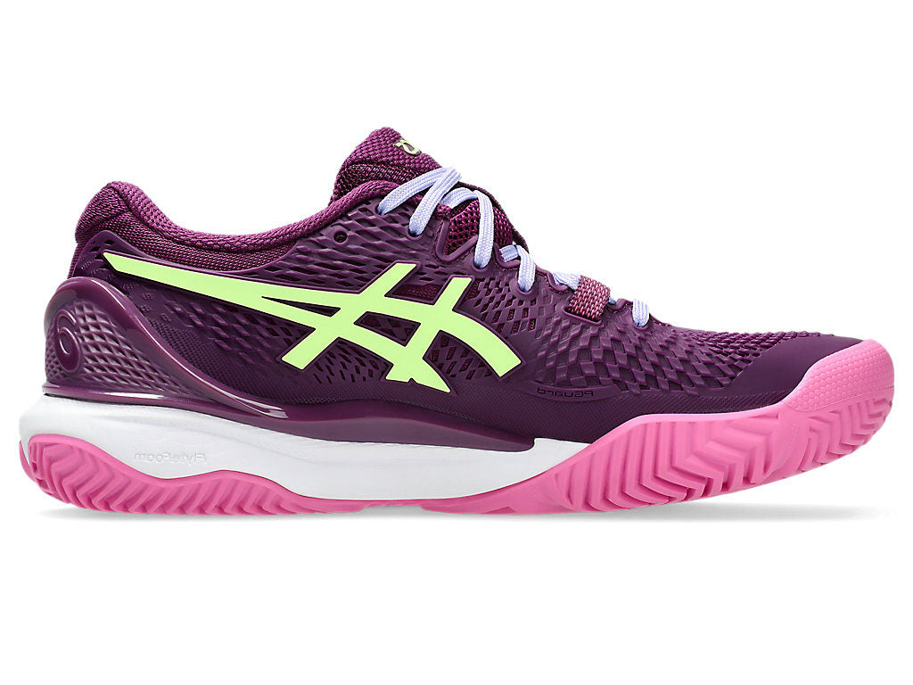 (WMNS) ASICS Gel-Resolution 9 Padel 'Deep Mauve Lime Green' 1042A245-500