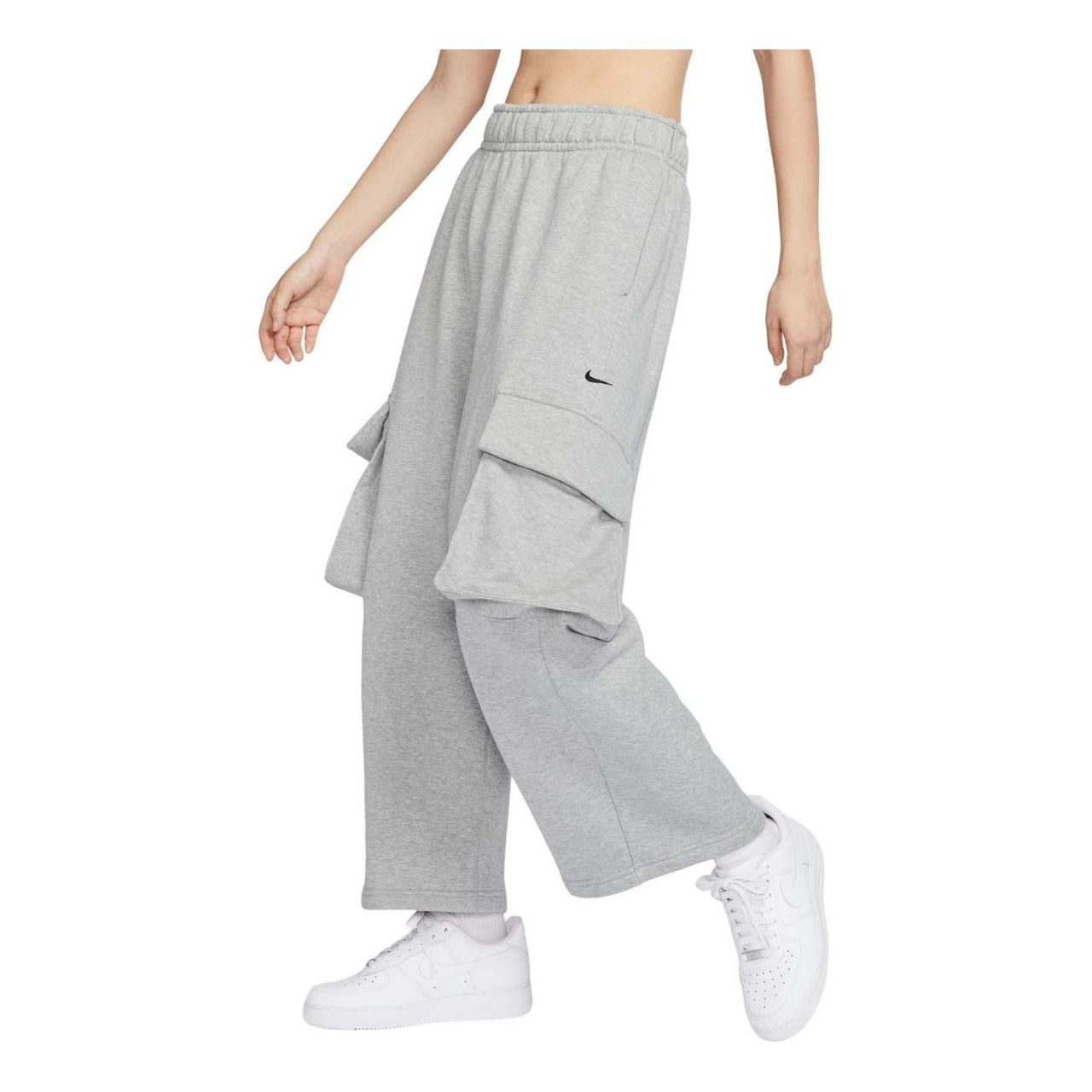 (WMNS) Nike Sportswear Low-Rise Oversized French Terry Open-Hem Sweatpants Asia Sizing 'Dark Grey' FV7513-063