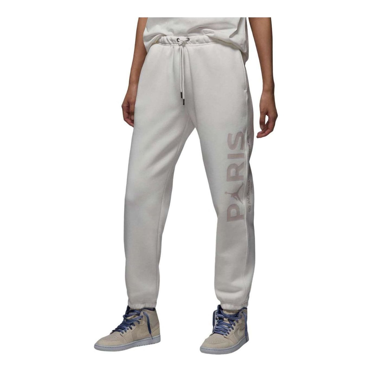 (WMNS) Air Jordan Paris Saint-Germain Brooklyn Fleece Pants Asia Sizing 'Sail' FV7765-133