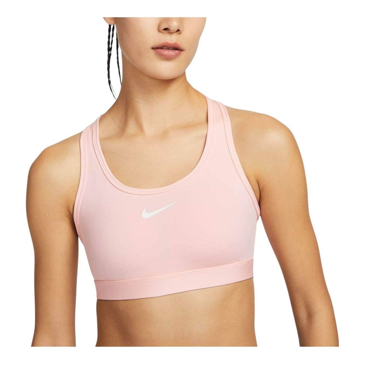 (WMNS) Nike Swoosh Medium Support Padded Sports Bra Asia Sizing 'Pink' DX6822-608