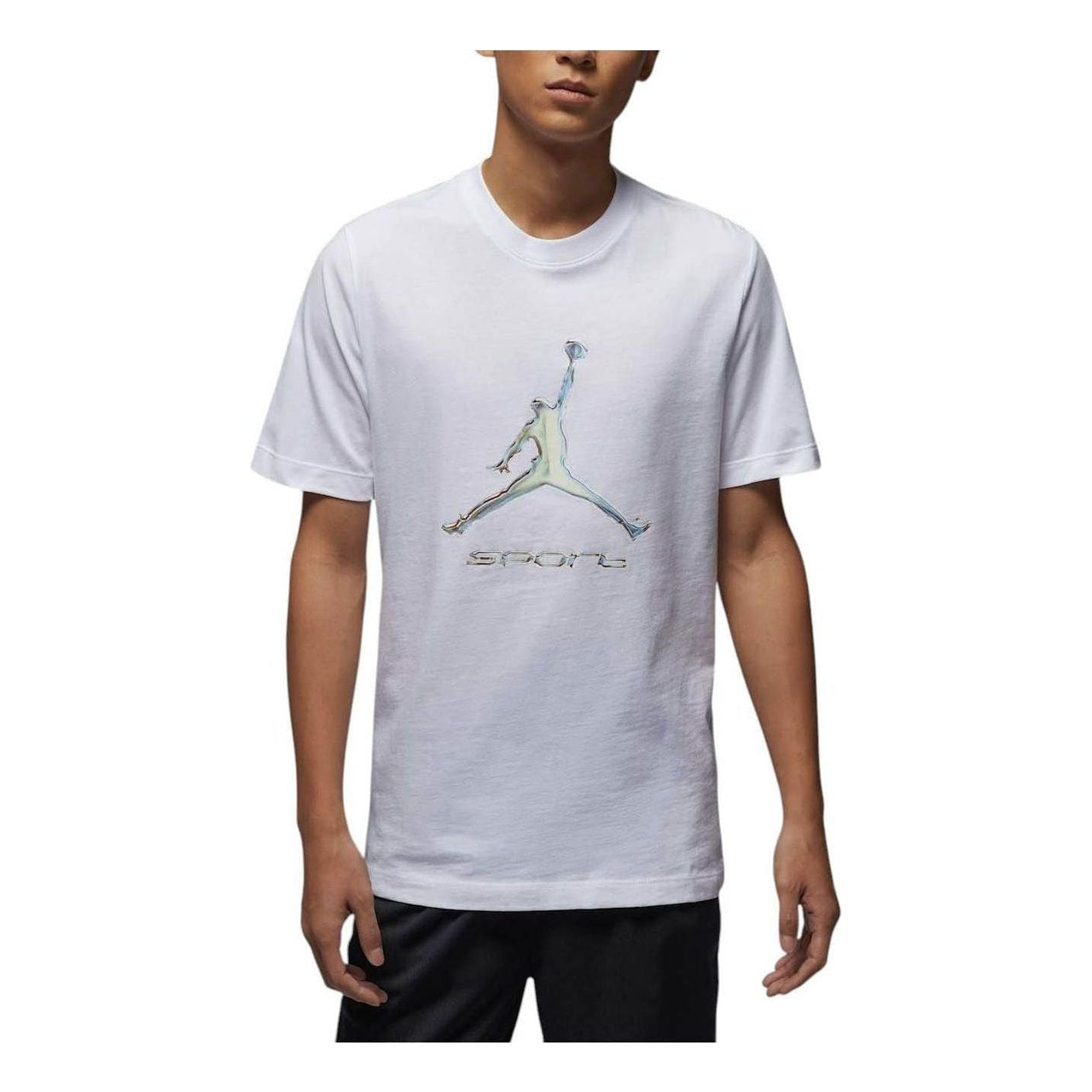 Air Jordan Sport Dri-FIT T-shirt Asia Sizing 'White Black' HQ7985-100
