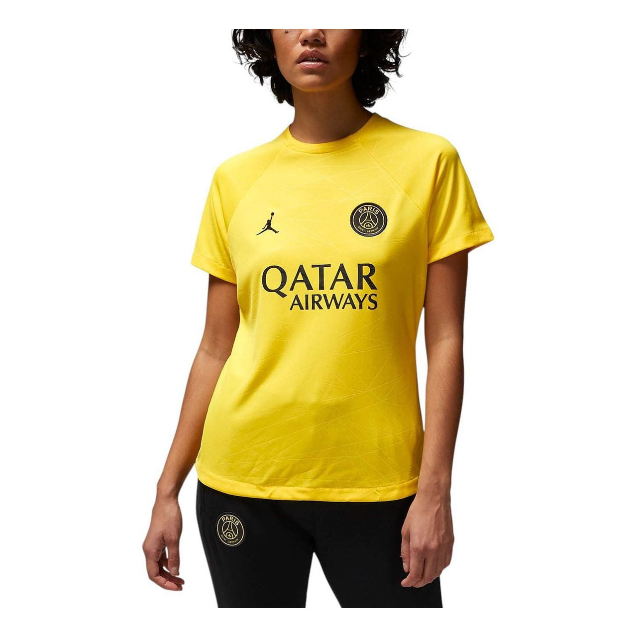 (WMNS) Air Jordan Dri-FIT Paris Saint-Germain Pre-Match Football Jersey 'Yellow Black' DR4913-720