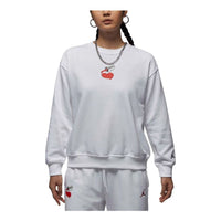 (WMNS) Air Jordan Brooklyn Fleece Crew Neck Sweatshirt Asia Sizing 'White' HV9371-100