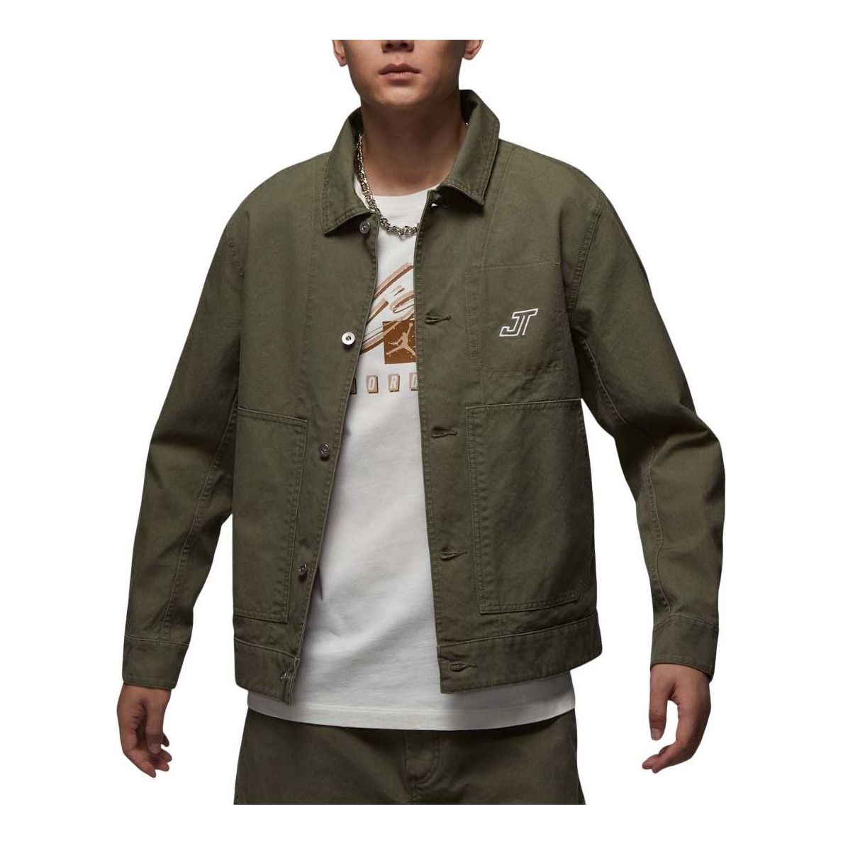 Air Jordan Tatum Chicago Jacket Asia Sizing 'Medium Olive' HM3881-222