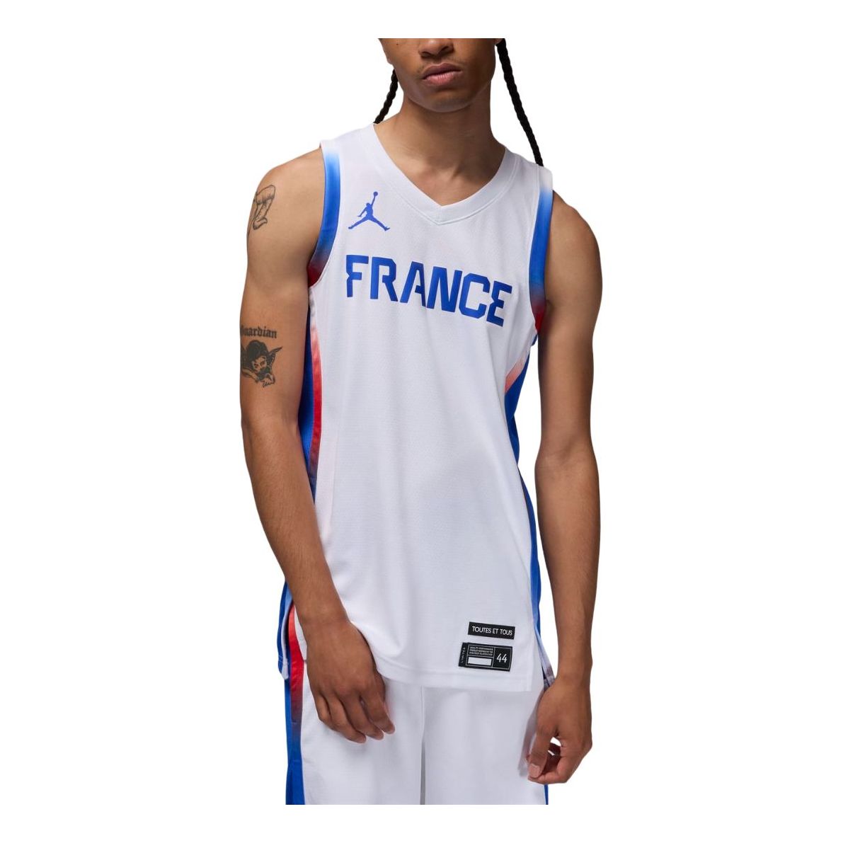 Air Jordan France Limited Home Basketball Jersey 'White Hyper Royal' FQ0396-100