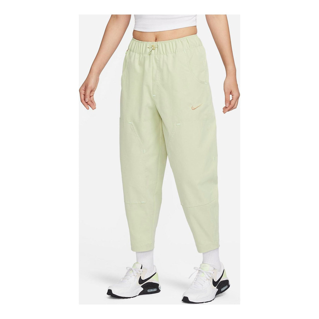 (WMNS) Nike Solid Logo Woven Track Pants 'Green' HF6174-371