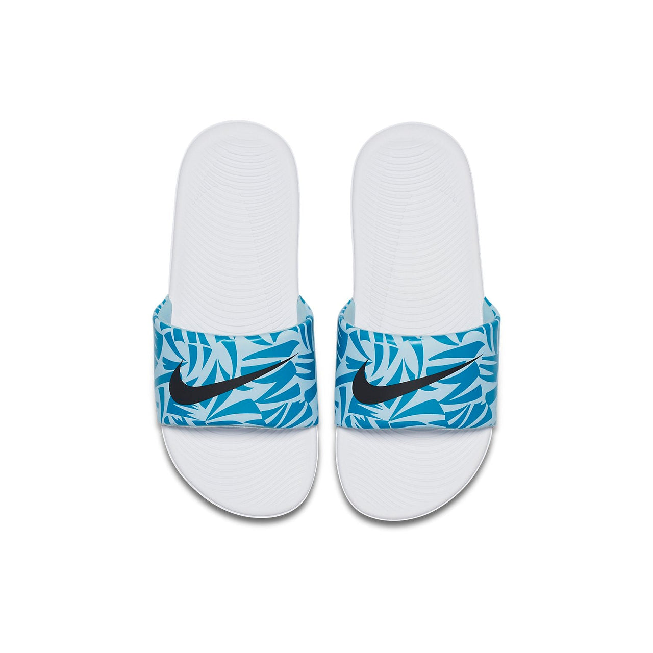 (GS) Nike Kawa Slide Print White Blue Slippers 'White Blue' 819359-101