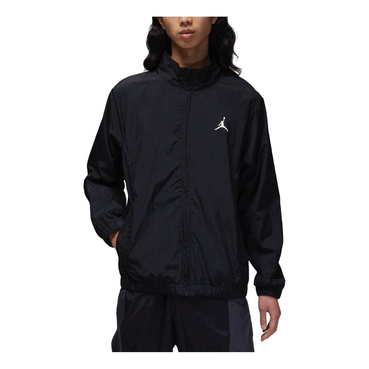 Air Jordan Essentials Graphic Woven Jacket Asia Sizing 'Black' FN4538-010