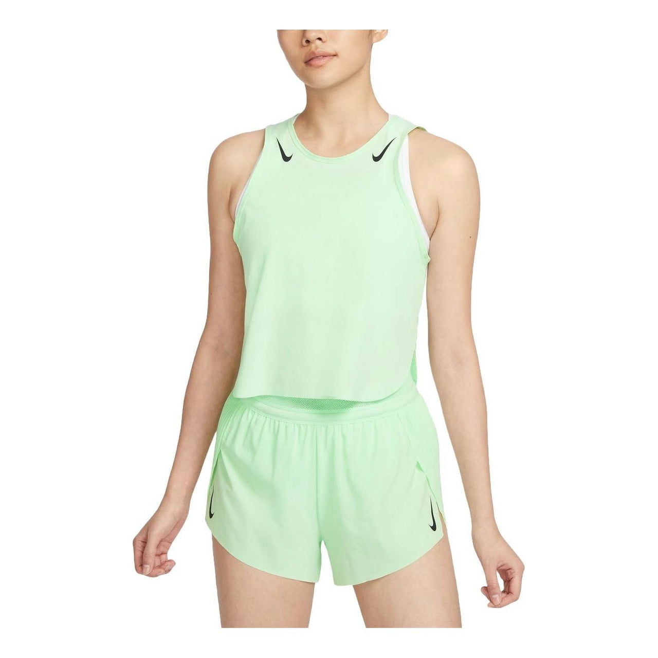 (WMNS) Nike AeroSwift Dri-FIT ADV Cropped Running Tank Asia Sizing 'Vapor Green' FN2714-376