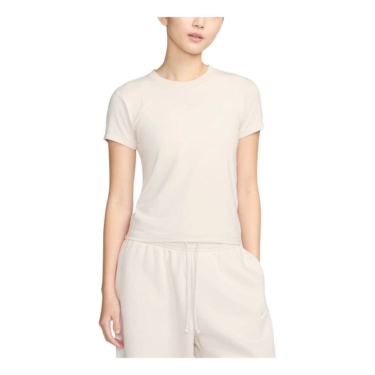 (WMNS) Nike Sportswear Chill Knit T-Shirt Asia Sizing 'Light Brown' FV5509-104