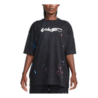 (WMNS) Nike Sportswear Breaking Oversized T-shirt Asia Sizing 'Black' FZ0284-010