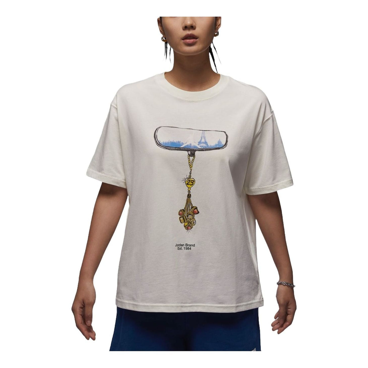 (WMNS) Air Jordan Graphic T-shirt Asia Sizing 'Sail' HF2862-133