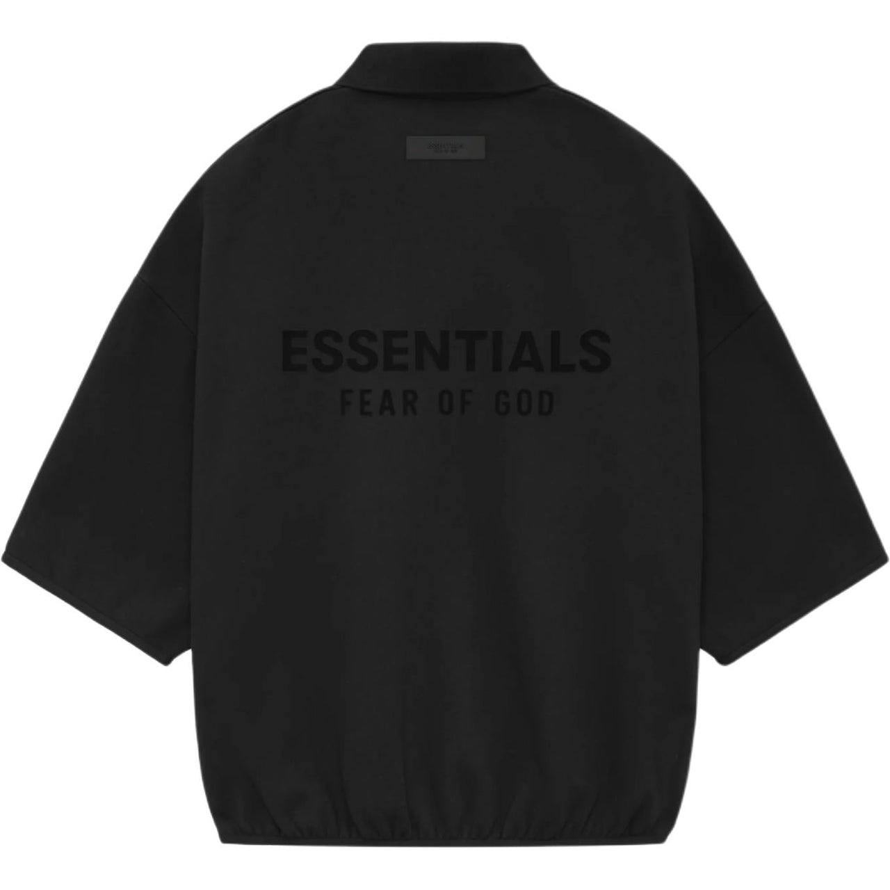 Fear of God Essentials SS24 3/4 Sleeve Polo Shirt 'Black' 192SU244400F