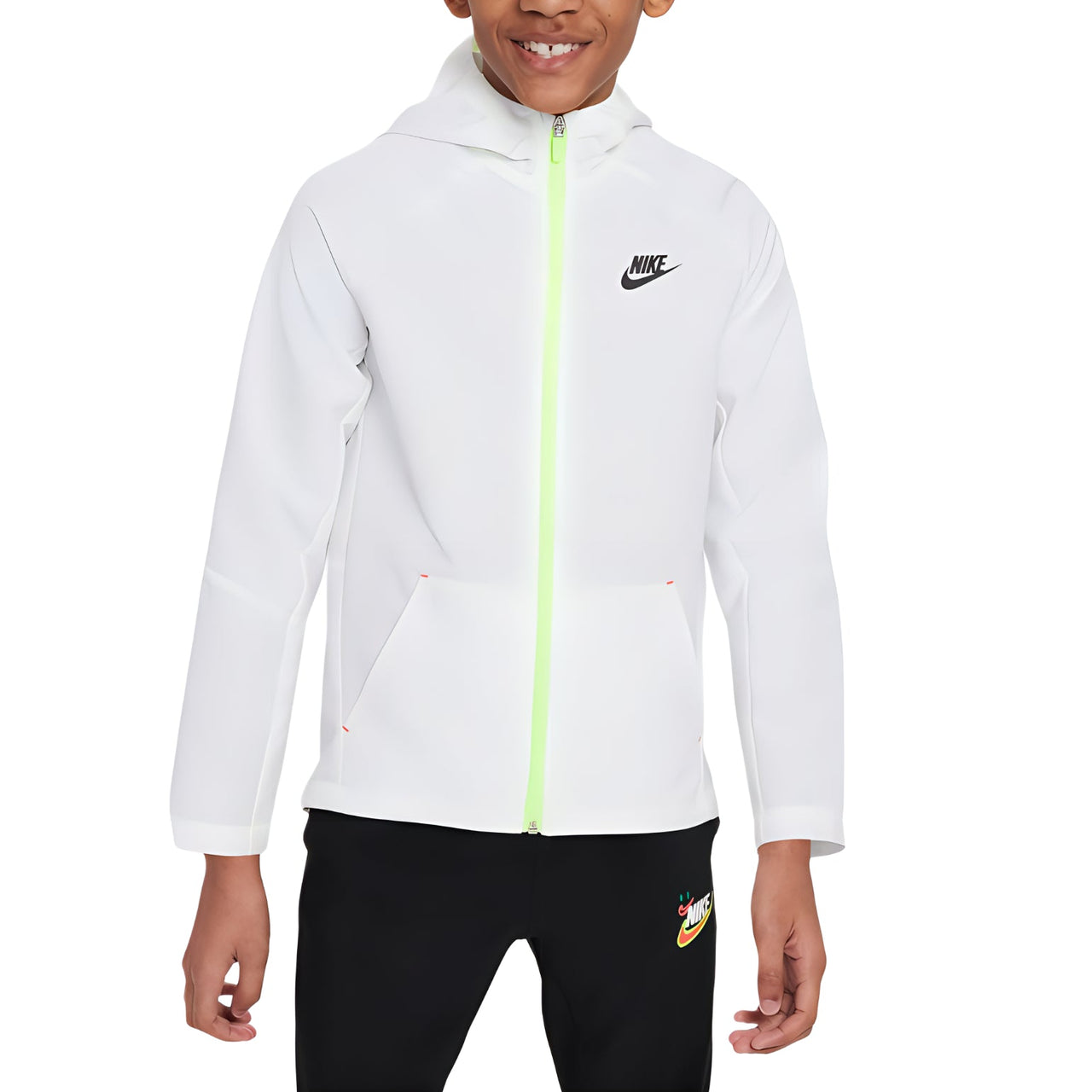 (GS) Nike Dri-FIT Logo Woven Jacket 'White' HF6419-100