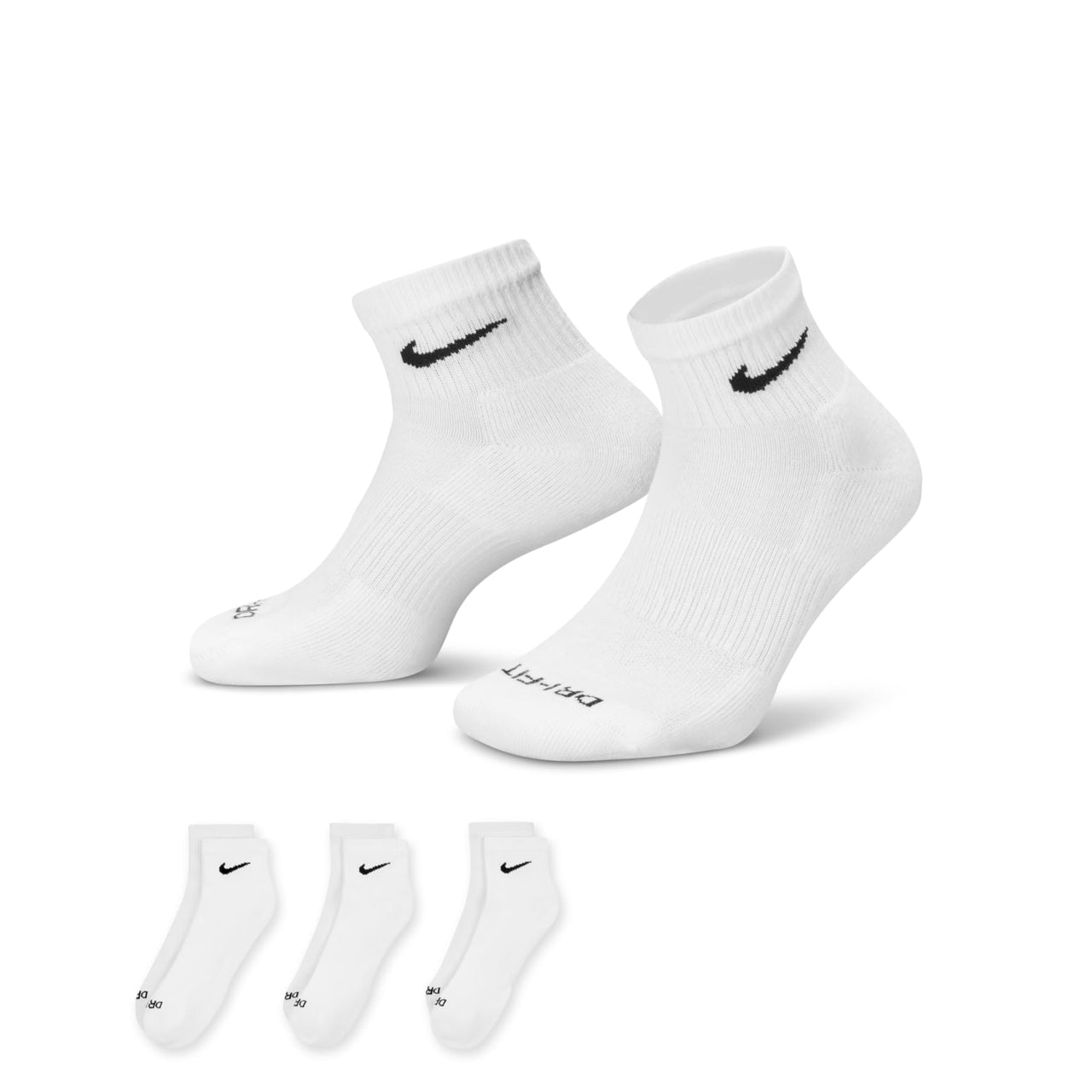 Nike Everyday Plus Cushioned Ankle Socks 'White Black' SX6890-100