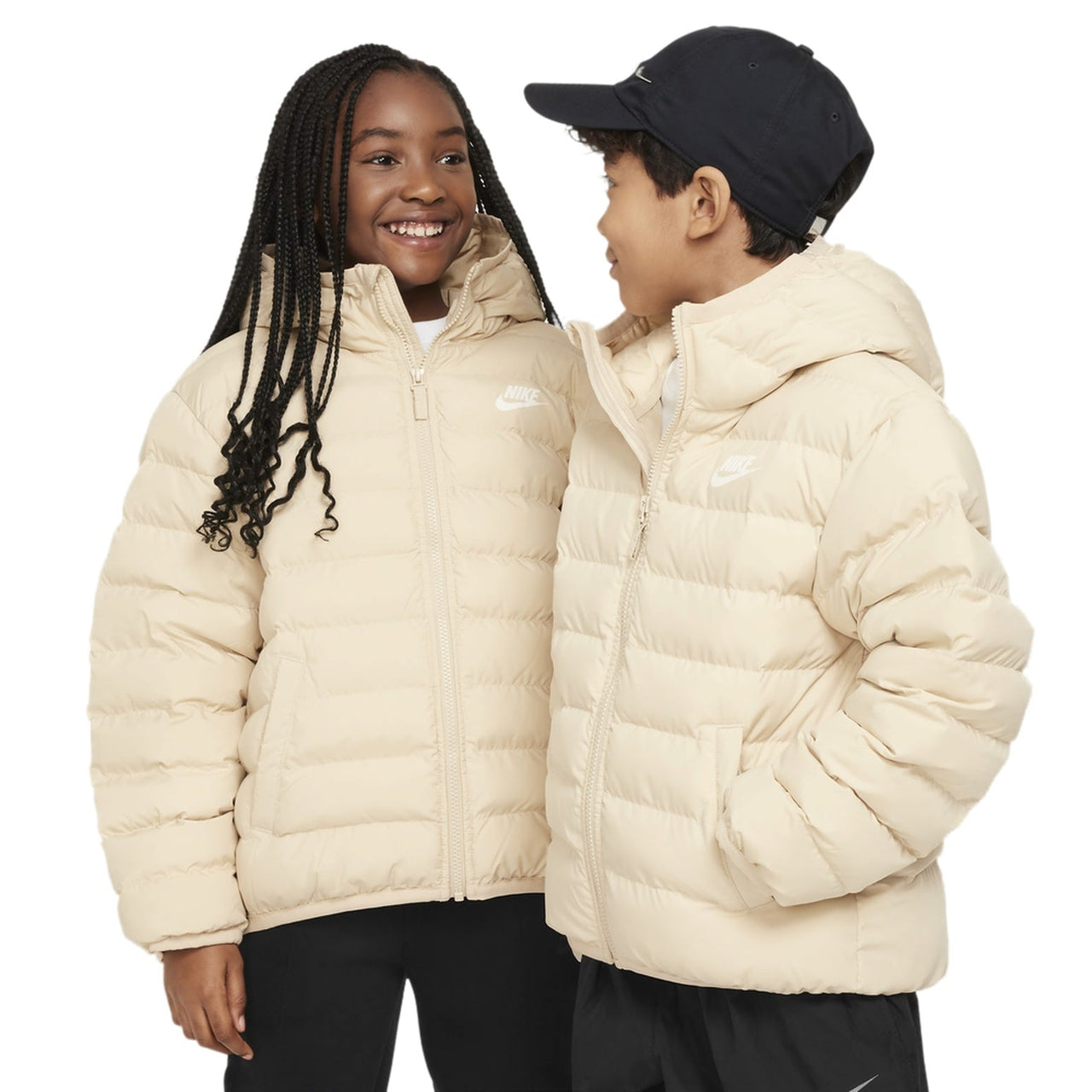(GS) Nike Sportswear Lightweight Synthetic Fill Loose Hooded Jacket 'Sanddrift' FD2845-126