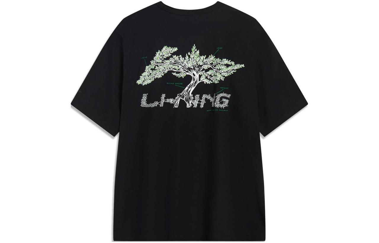Li-Ning Classic Logo T-shirt 'Black' AHSU973-2