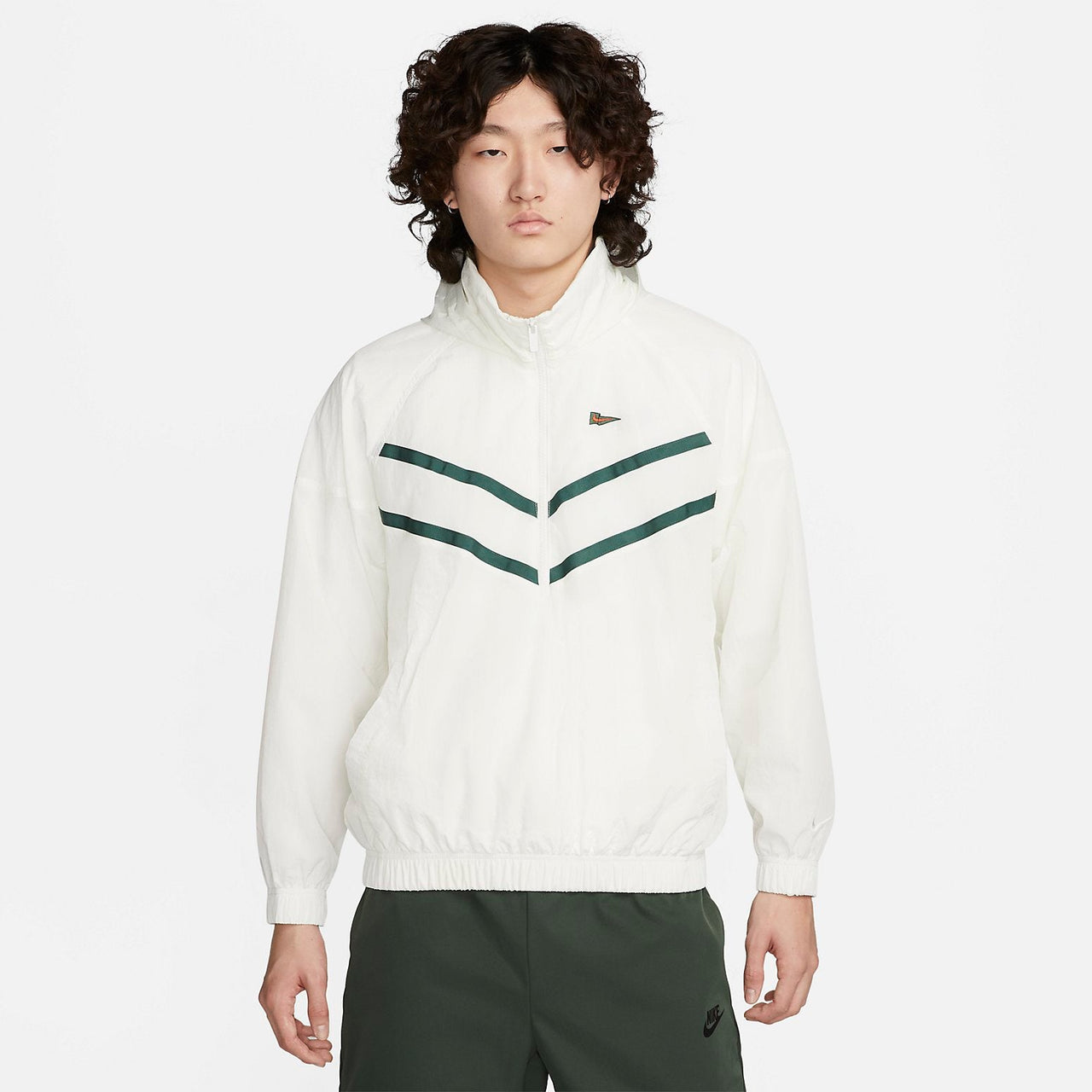 Nike Sportswear Wind Runner 1/2 Half Zip Top 'Sail Noble Green' FD0903-133