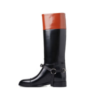 (WMNS) Gucci Knee-high Boot With Harness 'Black Brown' 674670-DS8J0-1079