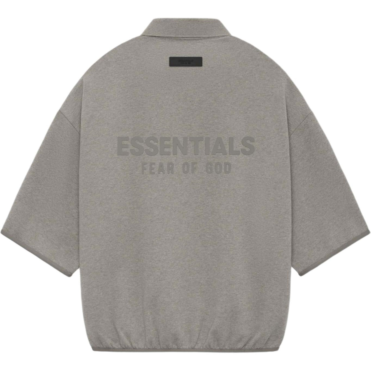 Fear of God Essentials SS24 3/4 Sleeve Polo Shirt 'Heather Grey' 192SU244401F
