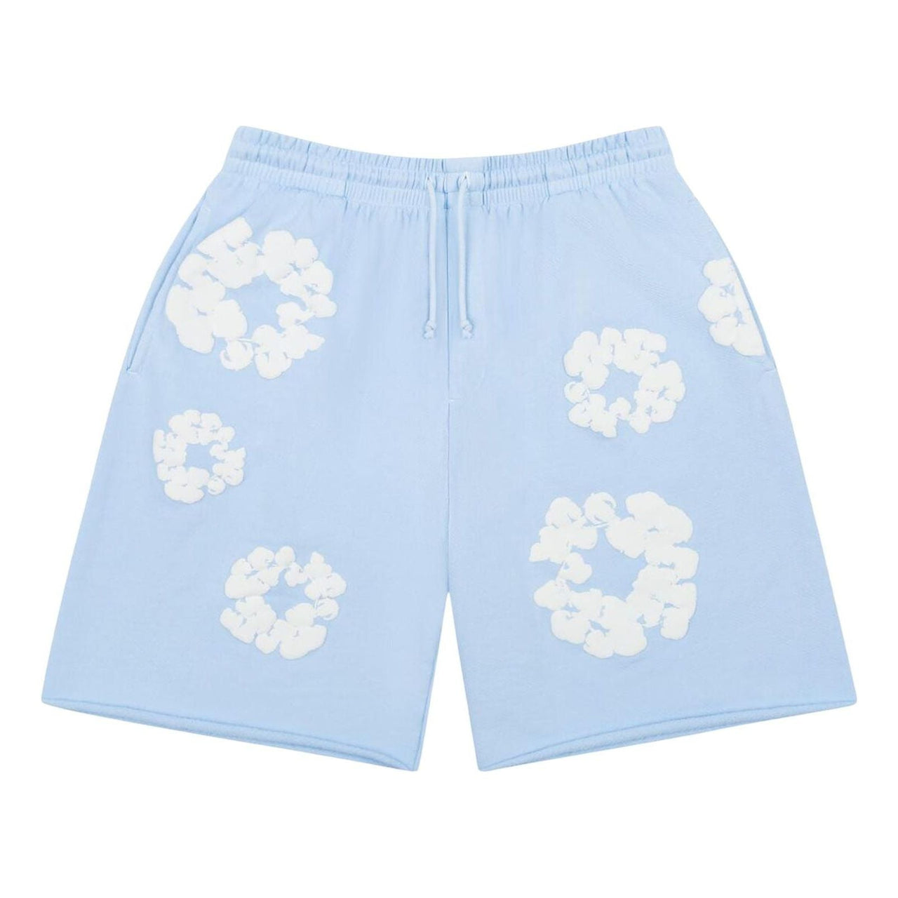 Denim Tears The Cotton Wreath Sweat Shorts 'Powder Blue' FW24BRS0012