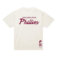 Mitchell & Ness Philadelphia Phillies Vintage Script T-Shirt 'Cream' 202667482