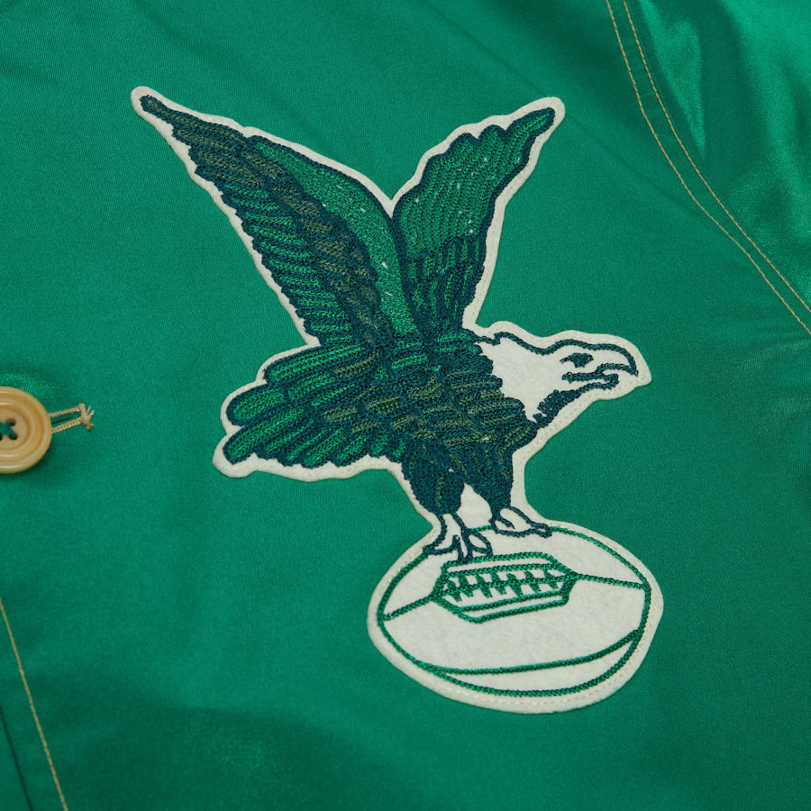 Mitchell & Ness Philadelphia Eagles 1938 Satin Full-Button Jacket 'Kelly Green' 200449268
