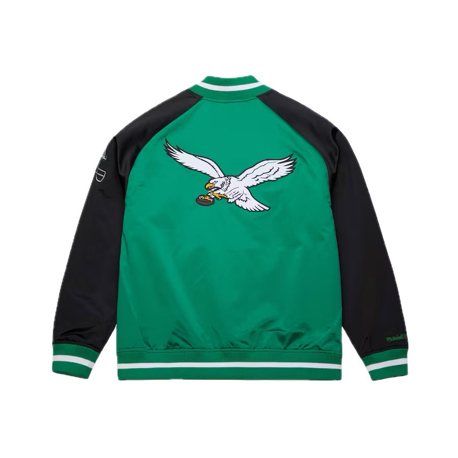 Mitchell & Ness Philadelphia Eagles Playmaker Lightweight Satin Jacket 'Kelly Green' 203184994